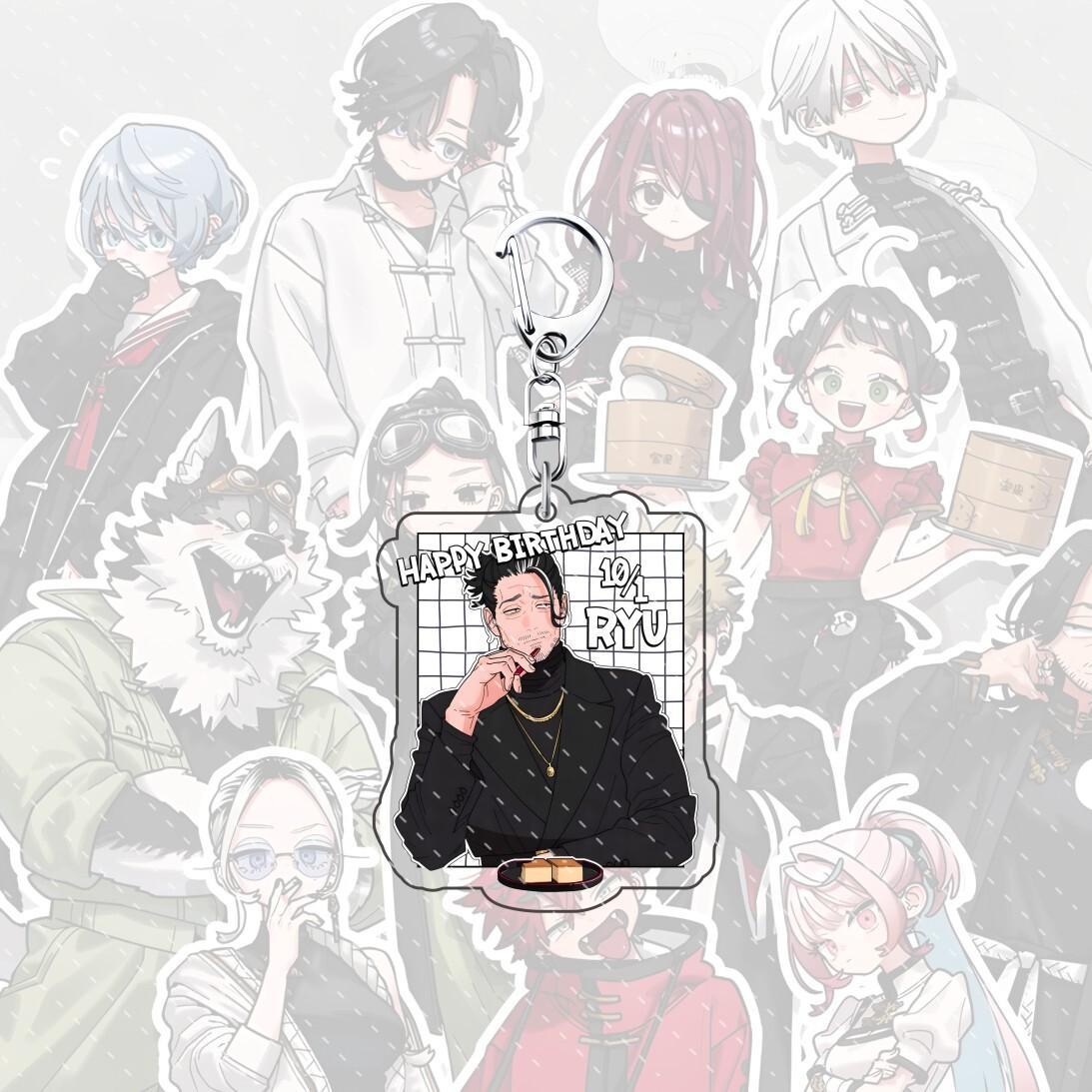 Anime Gokurakugai 6 cm acrylic backpack keychain character Aruma Tao Saotome Nei Takarai Tatsuomi Ban decoration cute gift