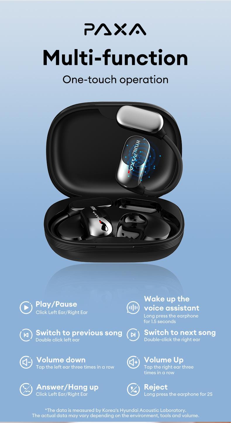 PAXA Fit2 with 169-Language Translation Support – Wireless Headphones with Electroplated Ear Hook Design – Comfortable, High-Quality Sound, Bluetooth 5.4 Flash Connection, Wireless Earbuds for Music & Phone Calls  Audio Electronic