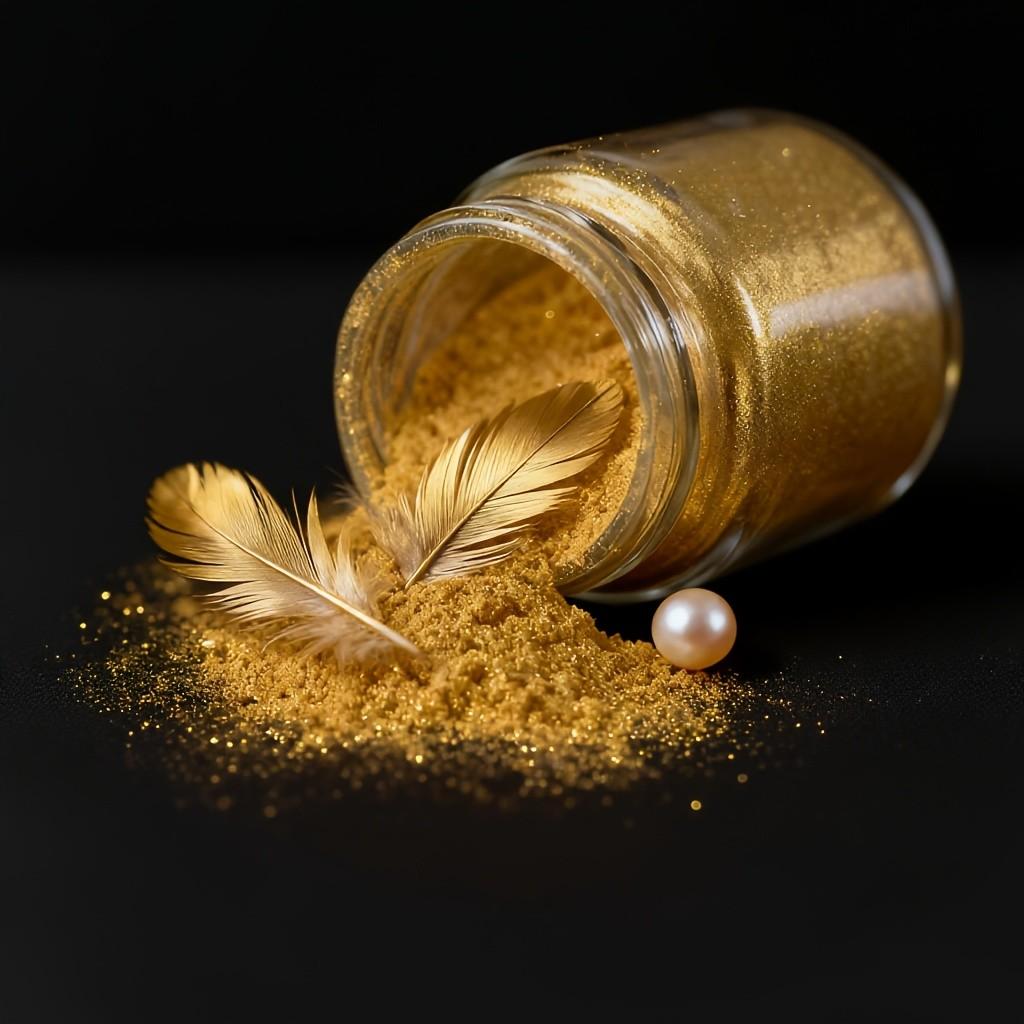 2 Pcs/set 20ML Mica Flake Powder, High Shine Glitter Pigment for Resin, Slime, Candles, Wood Furniture, DIY Crafts