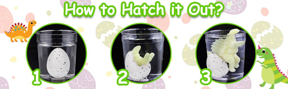 60PCS Small Hatching Dinosaur Eggs for Dinosaur Birthday Party Favors Easter Egg Fillers Goodie Bag Stuffers Classroom Carnival Prizes Bulk Pinata Novelty Grow in Water Dino Eggs with Toys Inside
