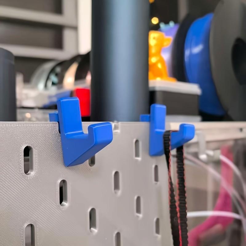 Pegboard Wall Mount Organizer, Durable Bracket & Hook Set for Organized Workspace, Garage Tool Storage, Ideal for Garage & Home Use