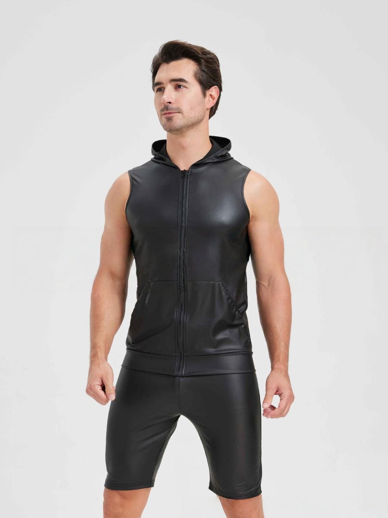 Men's Zipper Vest Jacket, European and American Style, Stage and Bar Performance Wear, Fashionable Upper Garment, Perfect for Shows
