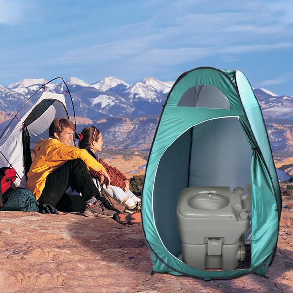 120x190cm 1-Person Pop Up Privacy Shelter Tent, Portable Outdoor Changing Room & Shower Toilet Tent, Lightweight Steel Wire Frame, Compact Fold, Built-In Storage Pocket, No Floor (for Hiking Camping Outdoor Showers)