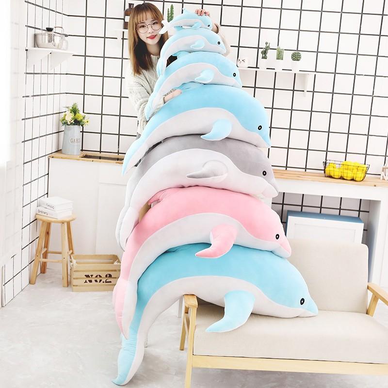Cute Dolphin Plush Toy, Soft Stuffed Animal Pillow, Perfect Gift for Kids & Adults, Wholesale Ocean Theme Decorative Item