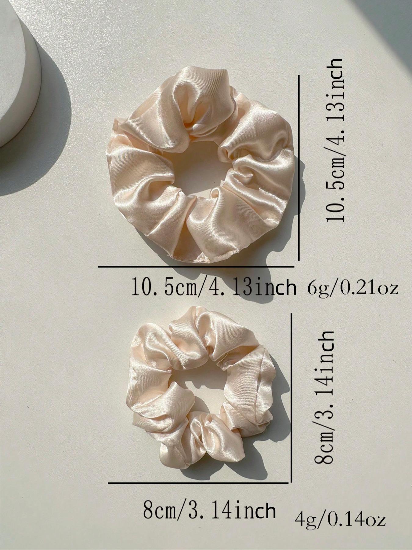 16 Pcs Satin Scrunchies for Women, Ultra-Soft Elastic Hair Ties, Solid Color Hair Bands for Ponytails, Buns, Everyday Use