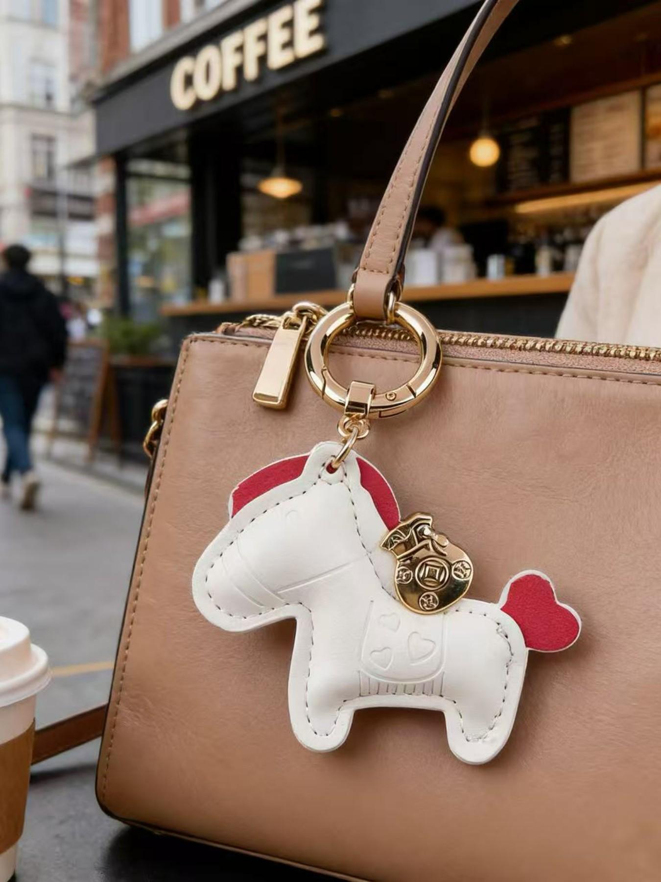 Lucky Horse Keychain "Get Rich Immediately" Cute Bag Charm for Women Lucky Horse Keychain "Get Rich Immediately" Cute Bag Charm for Women