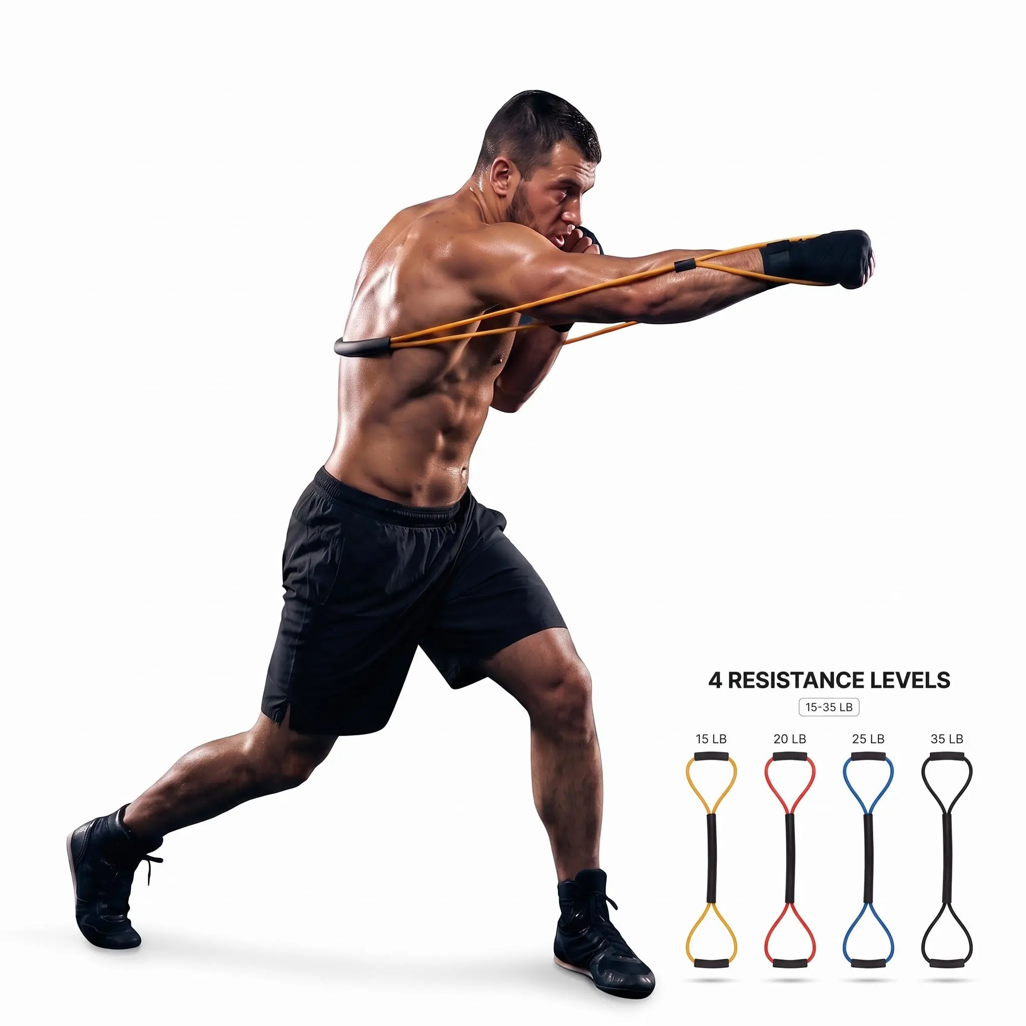 Boxing Resistance Band - Adjustable Resistance Workout Equipment for Boxing, MMA Training, Gym Stuff, Home Workout, Gym Accessories,sohochic