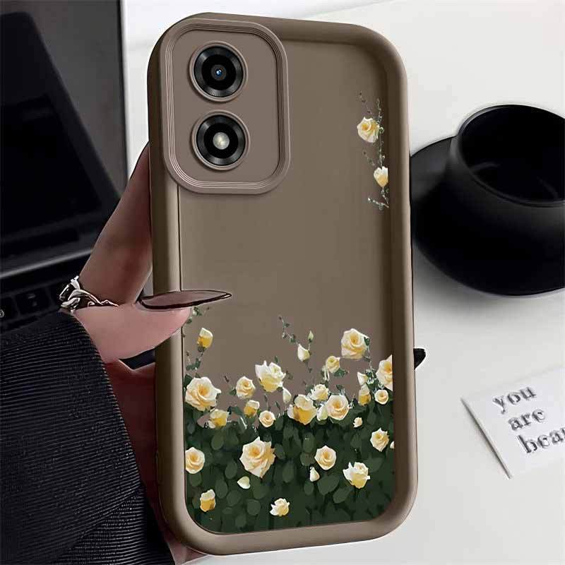 1 Piece Elegant flowers Stylish For Moto G04S 4G Case With Comfortable feel Finish Featuring Impact Resistant For Casual