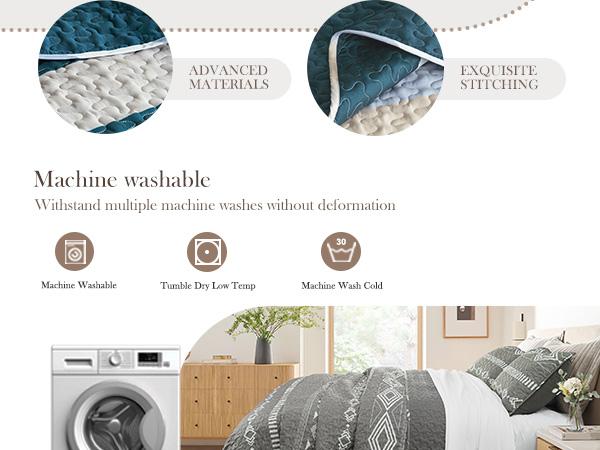 Whale Flotilla Reversible Ultra Soft Printed Quilts King Size, Lightweight Patchwork Geometric Stripes Bedspreads Coverlets Quilt Bedding Set with 2 Pillow Shams for All Seasons Whale Flotilla Reversible Ultra Soft Printed Quilts King Size, Lightweight Patchwork Geometric Stripes Bedspreads Coverlets Quilt Bedding Set with 2 Pillow Shams for All Seasons