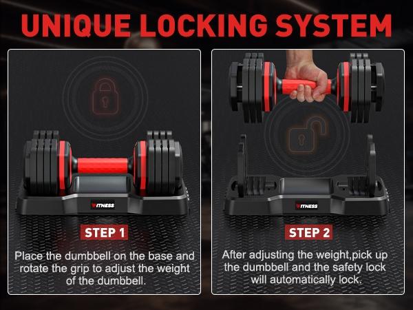 Adjustable Dumbbells set,5LB to 25LB Dumbbells for Home Gym Equipment 5 in1 Quickly Adjustable dumbbell set/single, Anti-Slip Handle for Full Body Workout