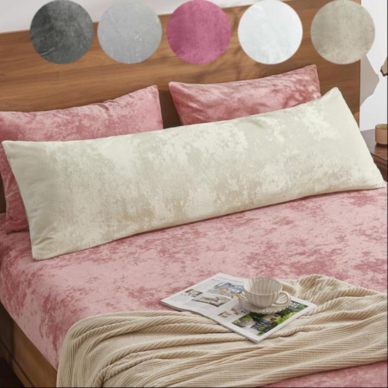 Crystal Velvet Body Size Pillowcase 51x137cm, Soft and Cozy Bedding Accessory, Perfect for Home Decor and Comfort, Durable Bedding Accessories