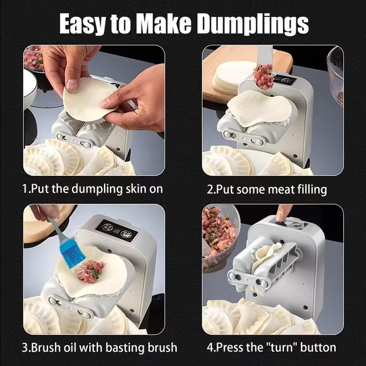 Electric Dumpling Maker Rechargeable Automatic with Two Modes ABS PC Material Easy Clean Durable Waterproof 1500 Dumplings Capacity
