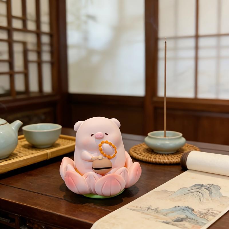 1PC Adorable Mini Pig Figurine, Super Cute Desktop Decoration for Instagram，home decor