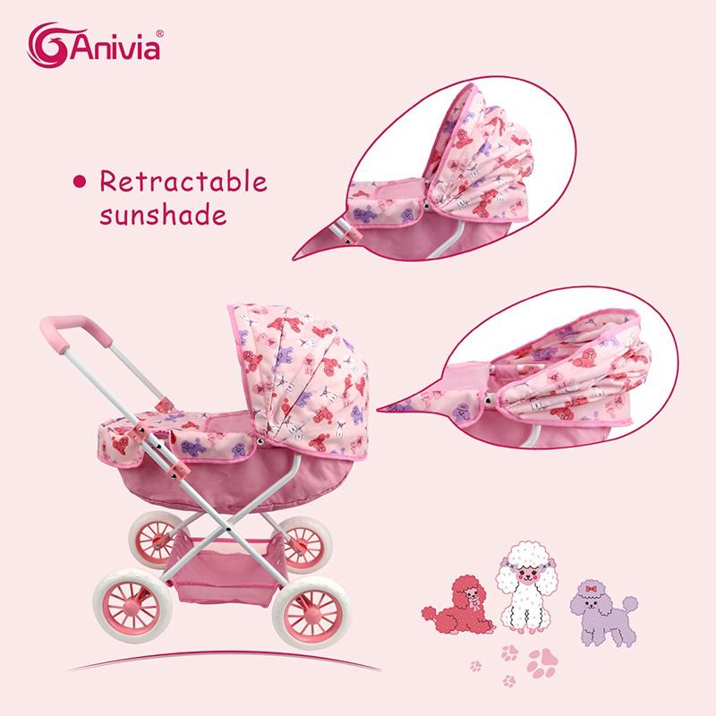 Anivia Brand Doll Stroller, Fits 11-18 Inch Dolls, Suitable for Kids over 3 Years, Perfect Holiday Gift, Christmas Present, Birthday Gift