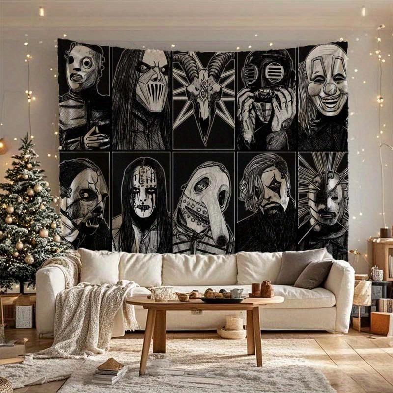 Slipknot band printed tapestry, durable, wrinkle-resistant , perfect for dorms, photo backdrops, perfect party decorations for bedrooms Gift Wall