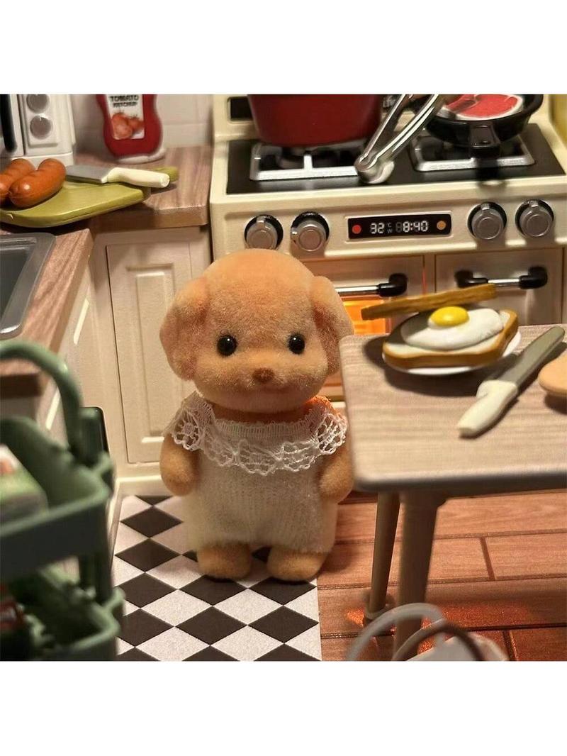 Sylvanian Families Vip Dog Doll, Adjustable Limbs Miniature Figurine, Desktop Decoration, Random Style Packaging, Collectible Toy