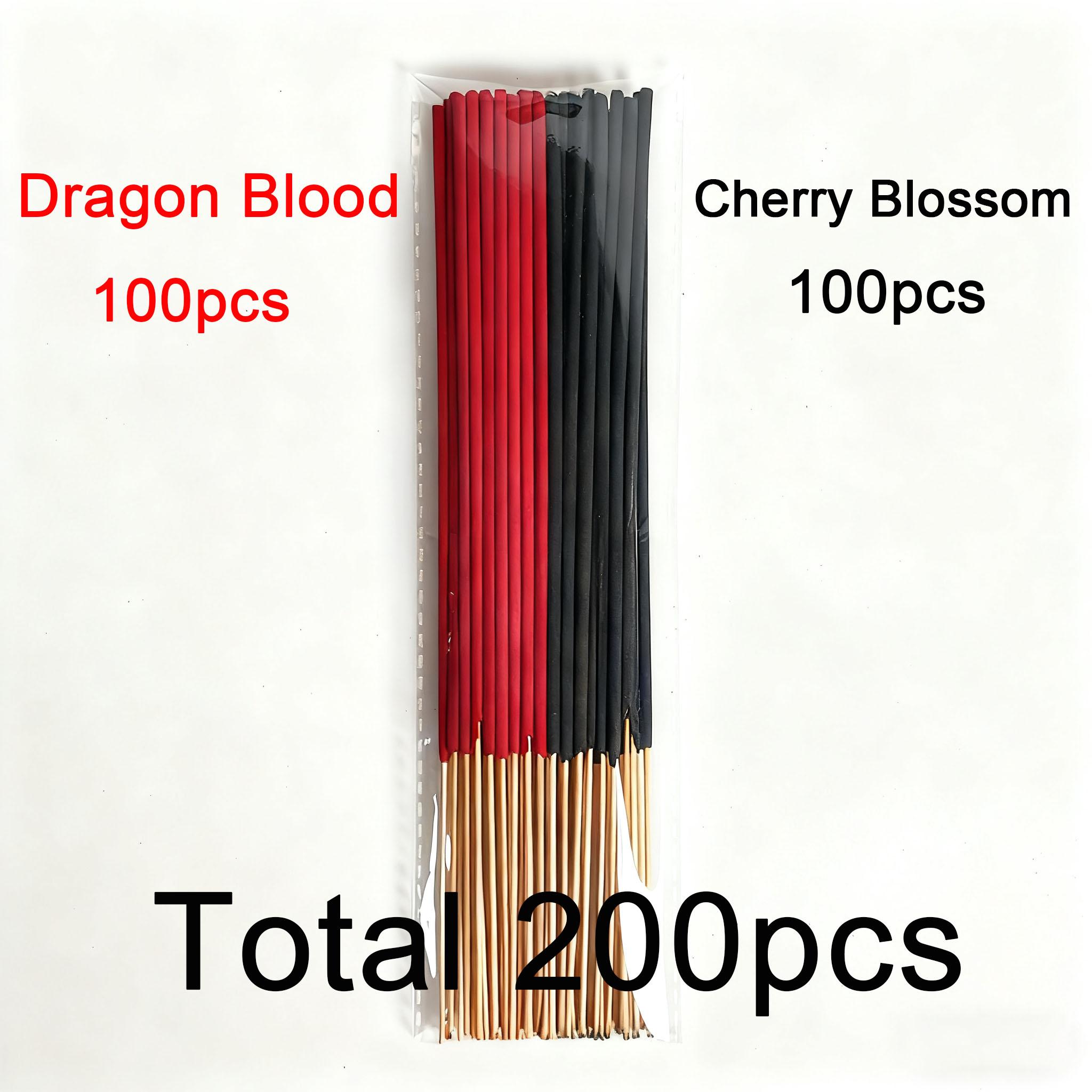 50/100/200 Day & Night Incense Sticks Set, Mixed Scented Stick, 22cm, Sakura & Dragon Blood, Home Tea Room Spa, Romantic Experience