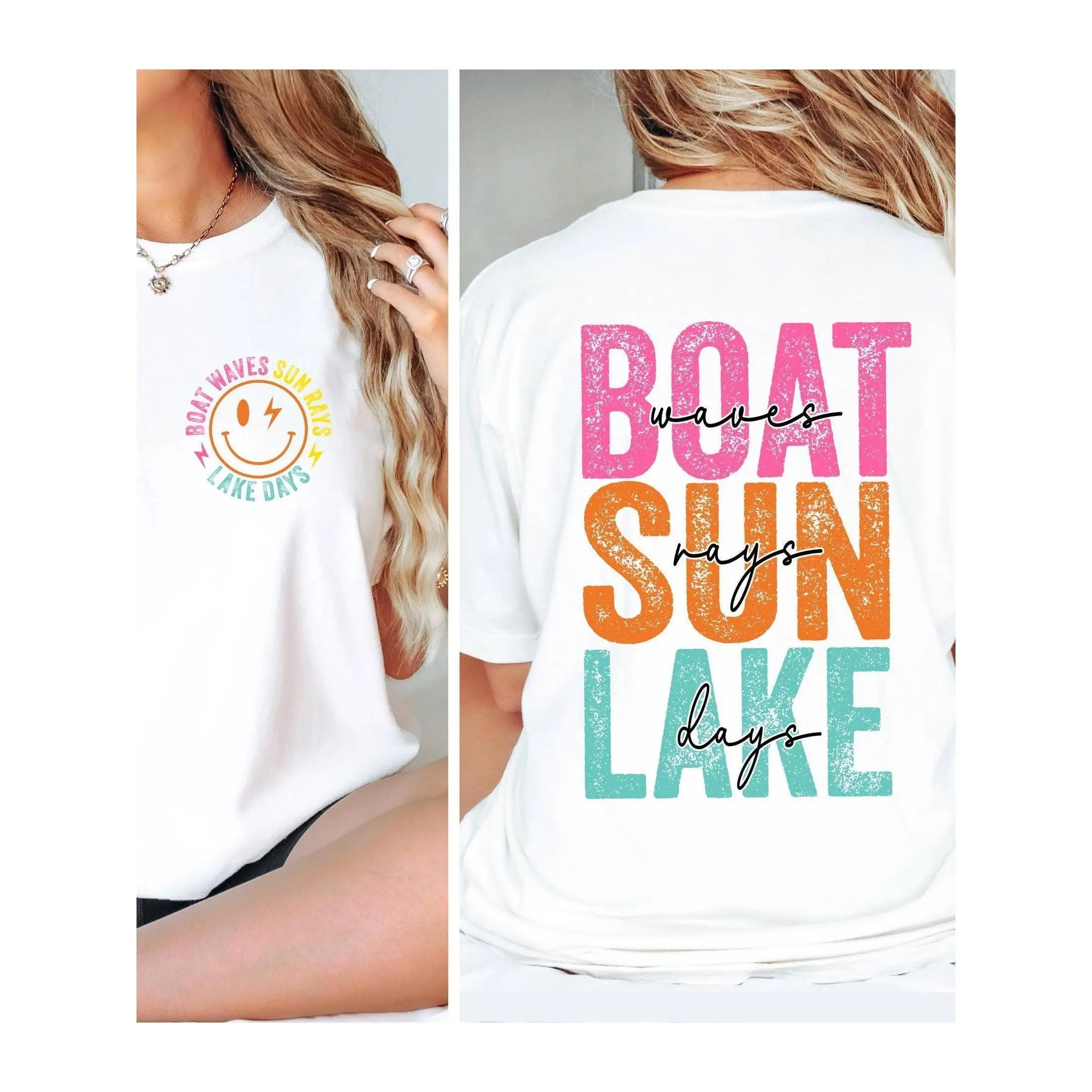Lake Days T-Shirt: Funny Summer Boat Waves