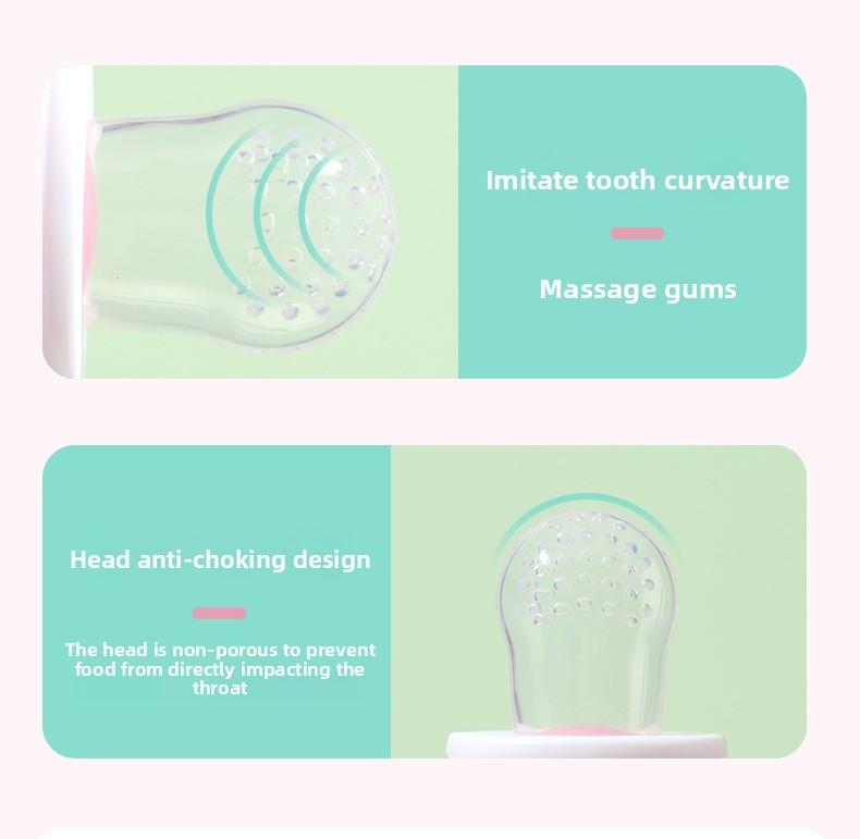 Infant Fruit Feeder Pacifier |   Soft Silicone Bunny Teething Feeder