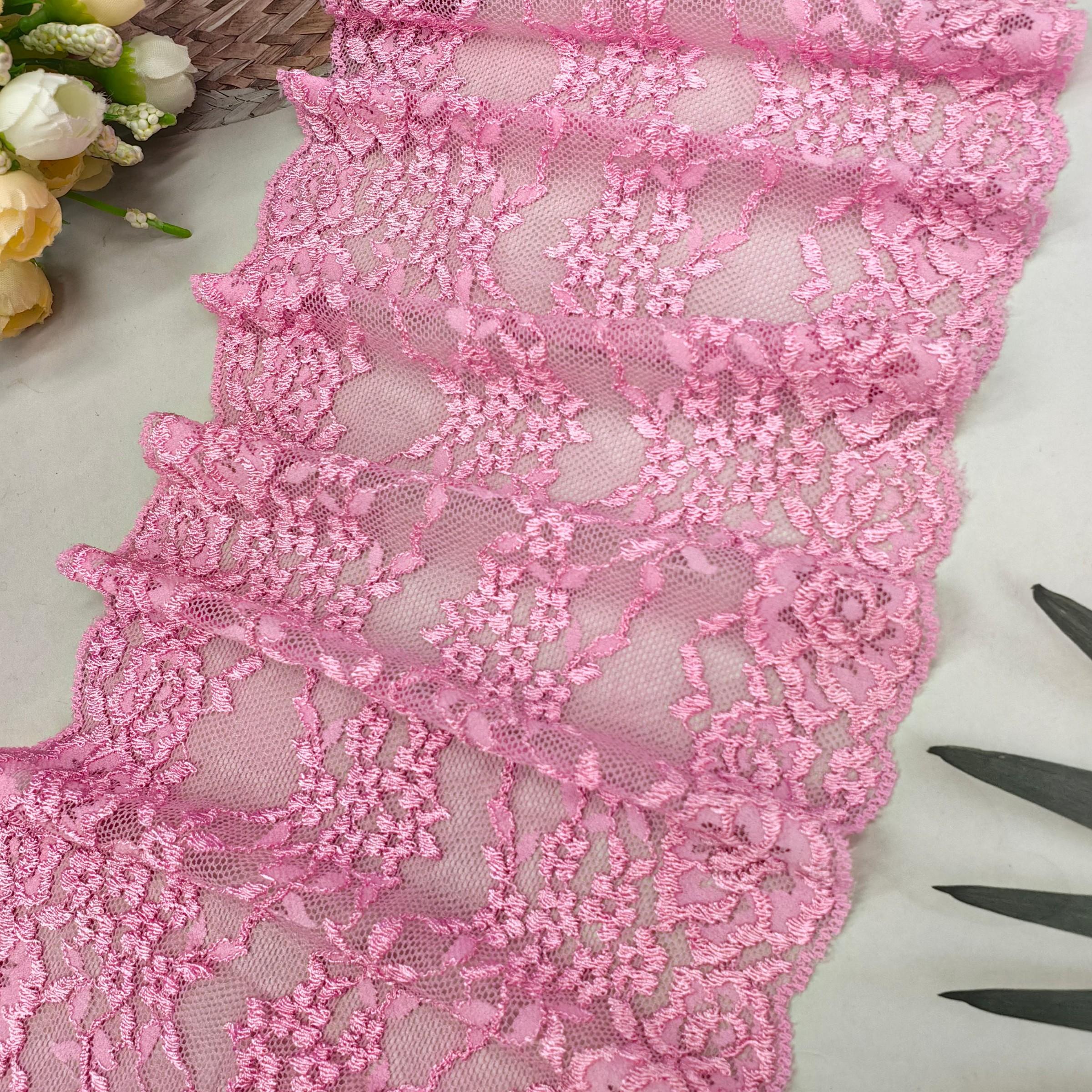 Soft Elastic Lace Trim, 95cm/1pc Dusty, Breathable Fabric for Clothing, Dresses, Lingerie, Wedding Gowns, Home Decor