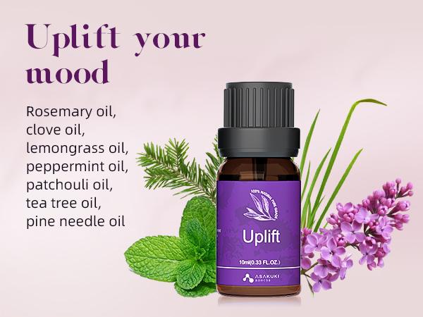 ASAKUKI Essential Oils Set (6 x 10 ml) for Diffuser, Holiday Scent, Stress Relief Scented Perfume Freshener Aroma gift Fragrance Healthcare Solution Healthy Aromatherapy, Therapeutic Lemon