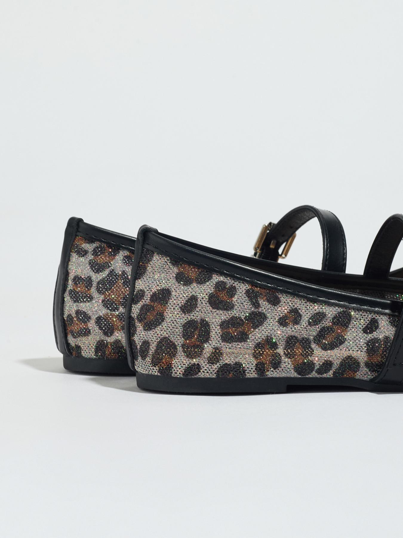 Women's Leopard Print Slip-On Netted Ballet Flats, Breathable Mesh Square Toe Mary Jane Shoes, Lightweight Comfortable Casual Sandals Women's Leopard Print Slip-On Netted Ballet Flats, Breathable Mesh Square Toe Mary Jane Shoes, Lightweight Comfortable Casual Sandals