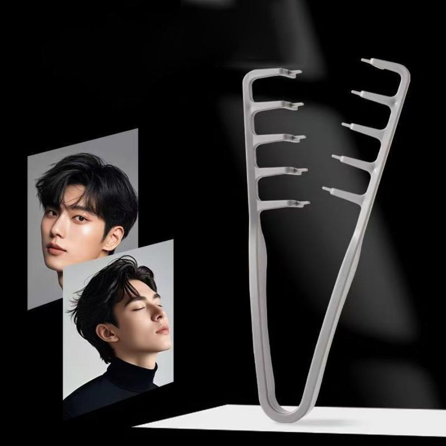 New Fluffy Texture Styling Comb, Hair Parting Cover, Bangs Styling Brush, Unisex Hair Styling Tool, Fresh Design, 1 Piece