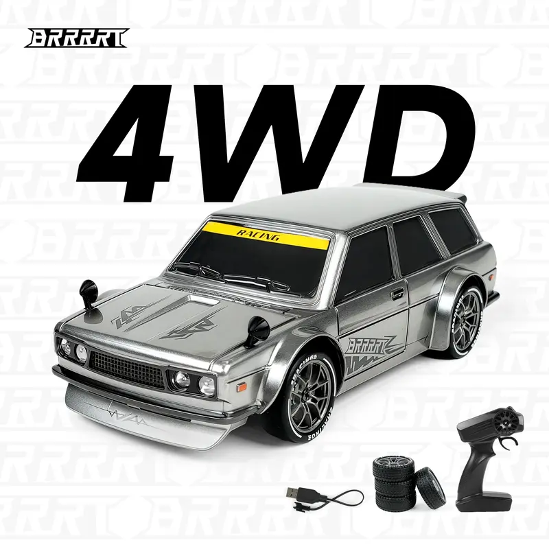 Product Introduction of BRRRRT High-speed drift racer with wireless remote control and four-wheel drive power. Features high-brightness LED headlights and a shock-resistant PVC elastic body. This passion-fueled racing car never fears the dark—the perfect gift for boys and girls. 8