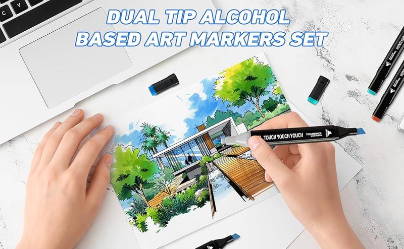 Alcohol Based Marker Set 262 168 120 PCS High Saturation Quick Dry Waterproof Dual Tips for Art Drawing Illustration Anime Design Gifts for Halloween Christmas 2026 New Year Watercolor Brush Pen Alcohol Based Marker Set 262 168 120 PCS High Saturation Quick Dry Waterproof Dual Tips for Art Drawing Illustration Anime Design Gifts for Halloween Christmas 2026 New Year Watercolor Brush Pen