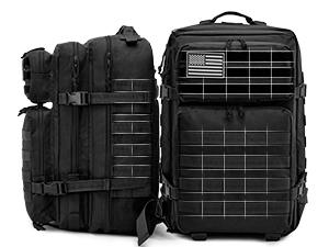 45L Tactical Military Backpack for Men, 3-Day Assault Pack Molle Bug Out Bag, Durable Survival Rucksack for Hiking Daypacks, Gym Bag, Travel, Fishing Rucksackbag