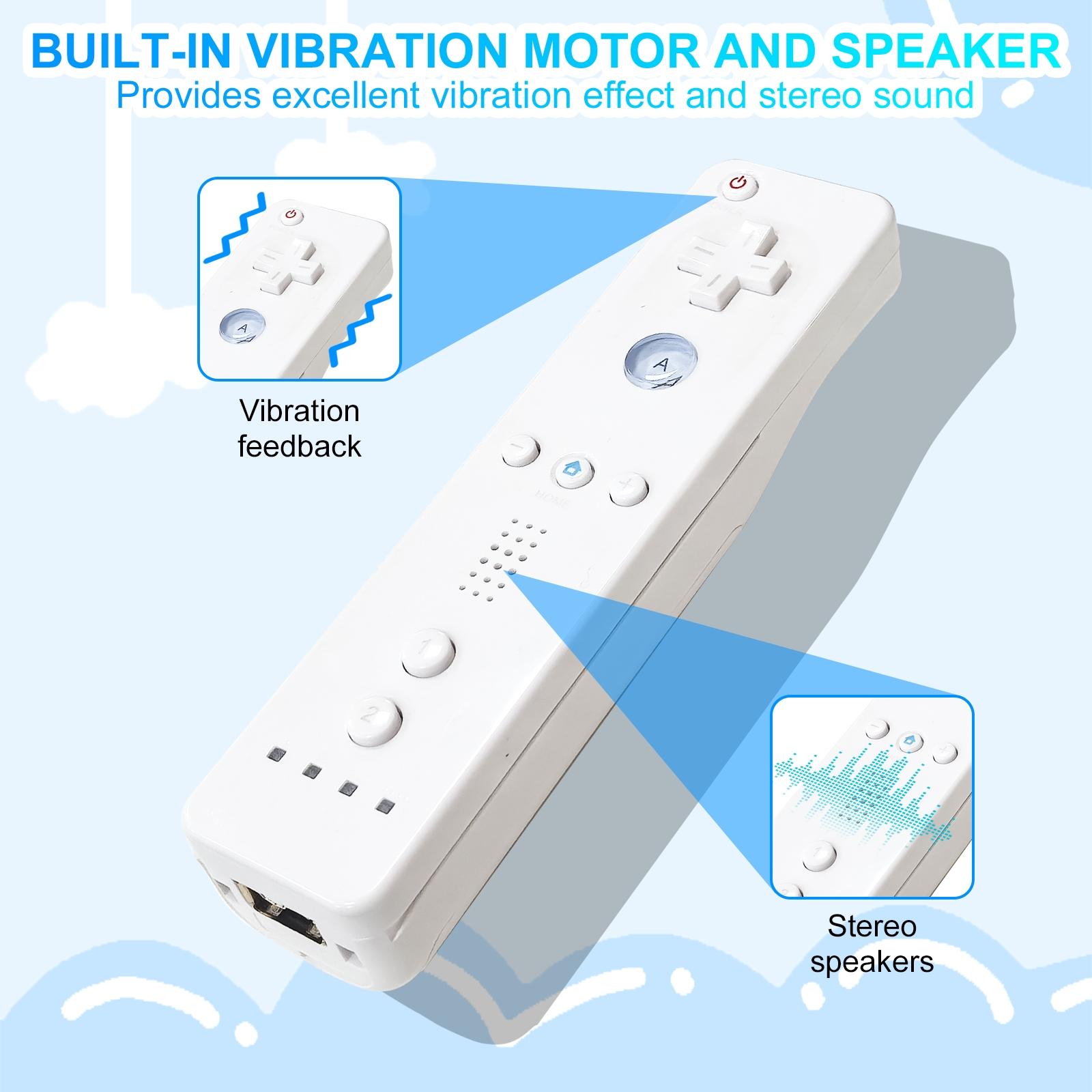 Wii Game Remote Controller with Nunchuck Set, Compatible with Nintendo Wii/wii U, Includes Silicone Protective Case and Wrist Strap