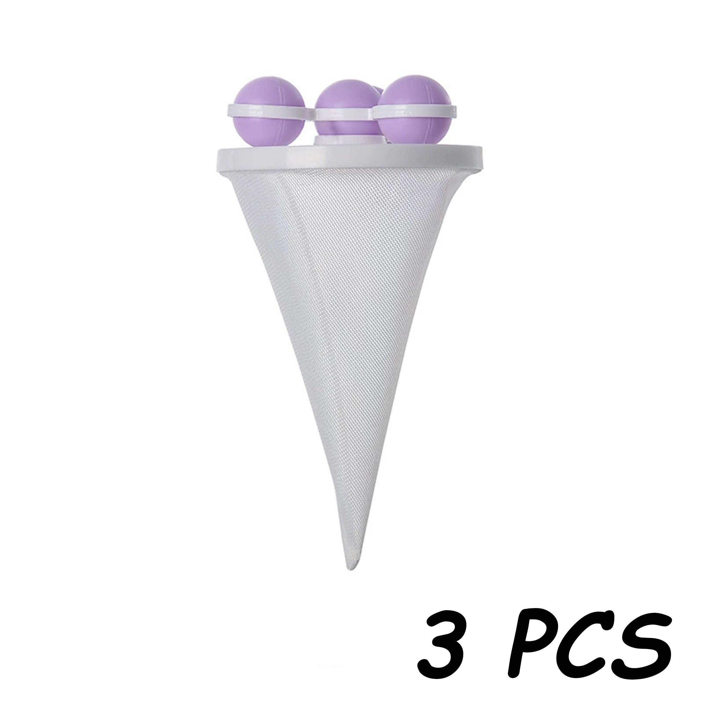 3-Pack Floating Lint Catcher Bags for Washing Machine, Reusable Pet Hair Remover, Home Cleaning Supplies, Laundry Lint Filter Nets