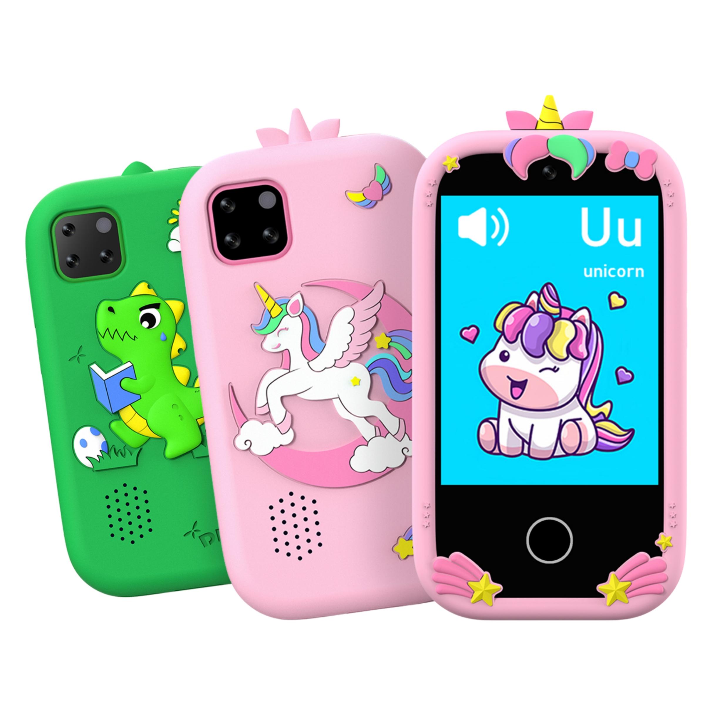 FUFFi-Kids Phone, Cute Horse/dinosaur Design, 2.8 Inch Screen,3MP Camera, Flashlight/picture/voice Recording/learning/games Toy Phone, Learning Tool
