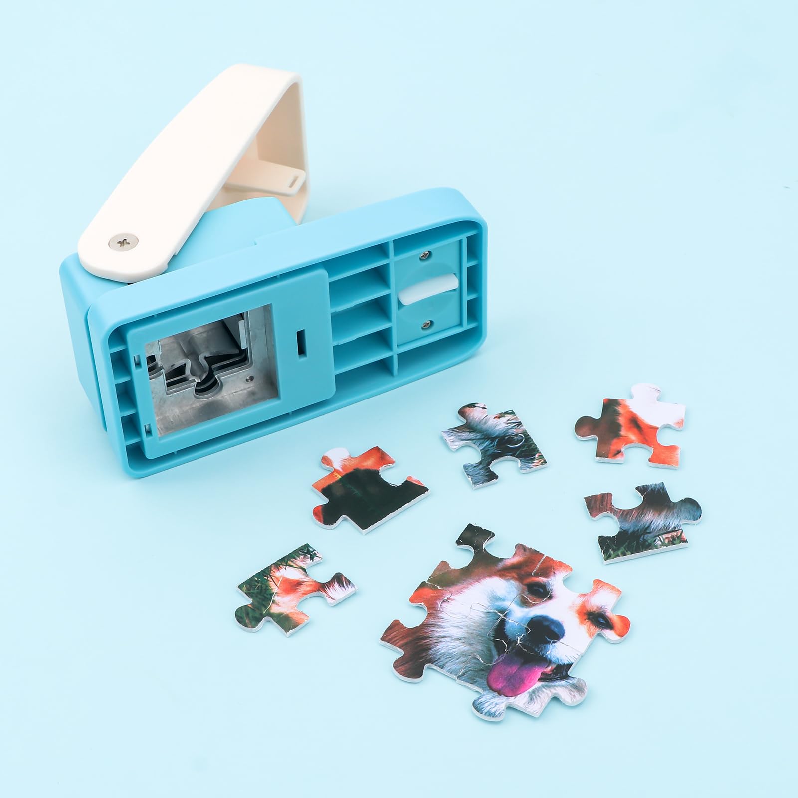 Puzzle Maker Punch Machine, Smooth Cut Paper Punch Tool, Portable DIY Cutter for Custom Puzzle Pieces, Great for Scrapbooking, Cards, Albums, Art Crafts, Personalized Handmade Projects & Creative DIY Gifts