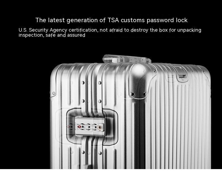 【luxury dupe】Aluminum Magnesium Alloy Suitcase case - Airline Approved Carry-On Trolley Case,Spinner Wheel Hardside Luggage,TSA Lock ,Large Capacity, Waterproof, Durable & Versatile Design Luggage Set Travel Essentials Hard Sided black friday deal