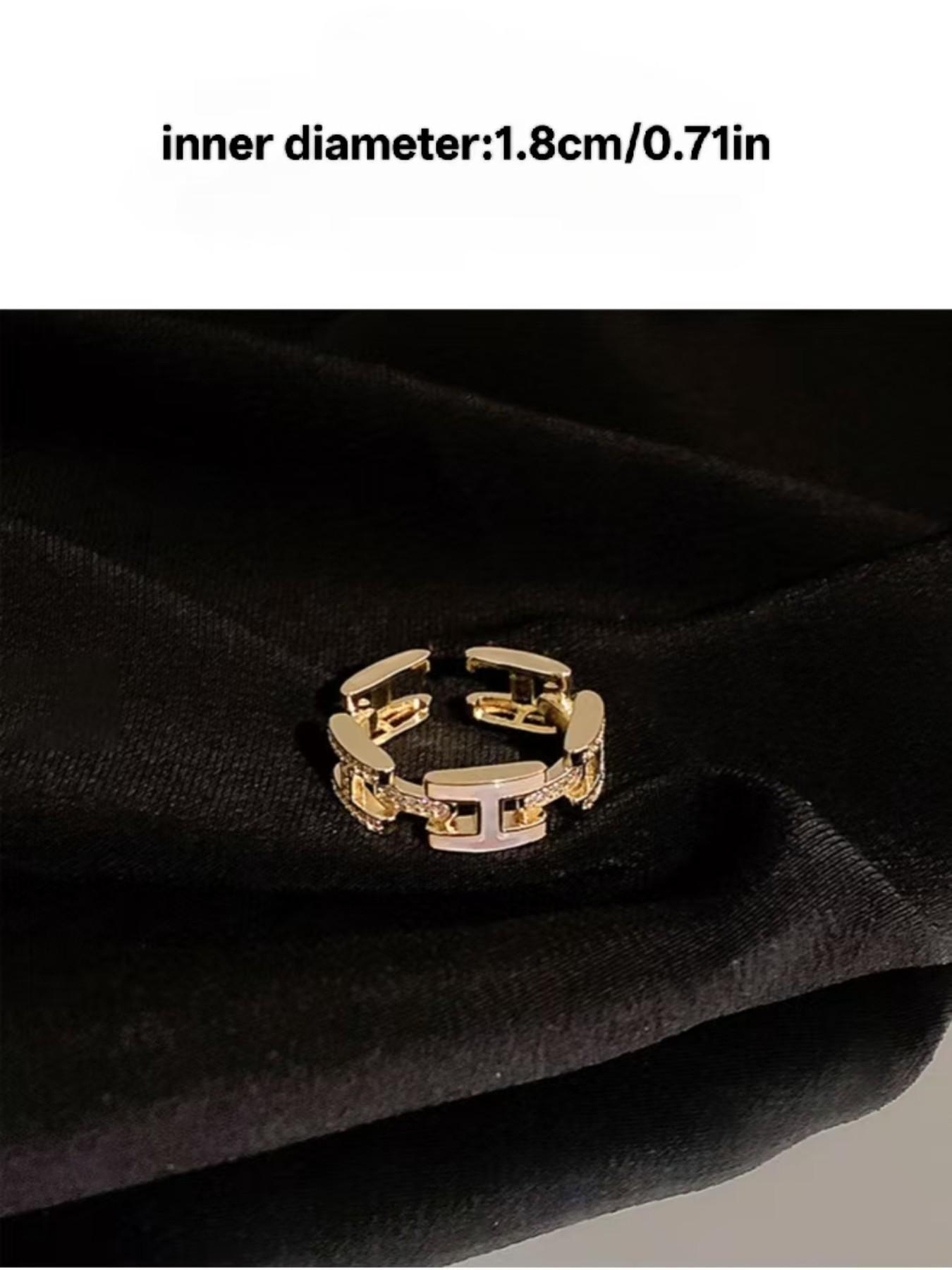 Fashionable Rhinestone Ring Set, Daily Wear Stackable Design, Perfect Gift for Students, Elegant Girls' Accessory