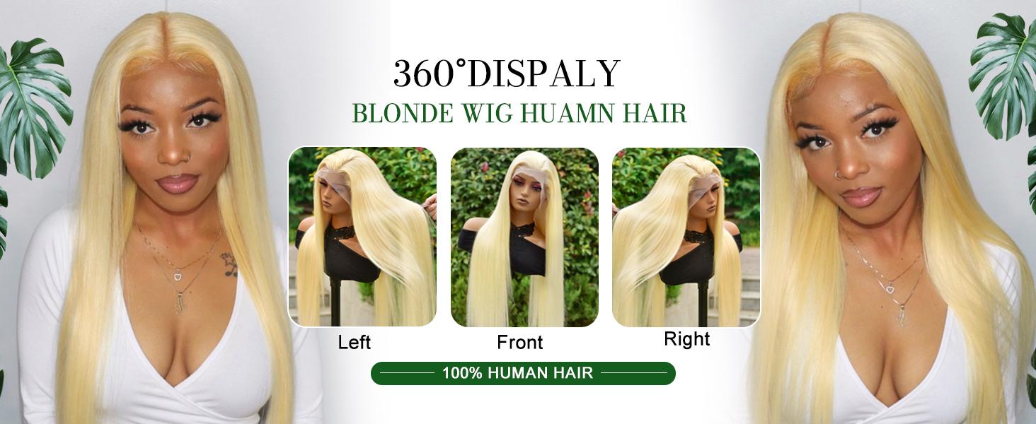 GK 613 13x6 Lace Front Wig Human Hair 180% 613 Lace Front Wig Human Hair Straight Blonde Wig Human Hair 613 Hd Transparent Lace Frontal Wig 13x6 Pre Plucked With Baby Hair