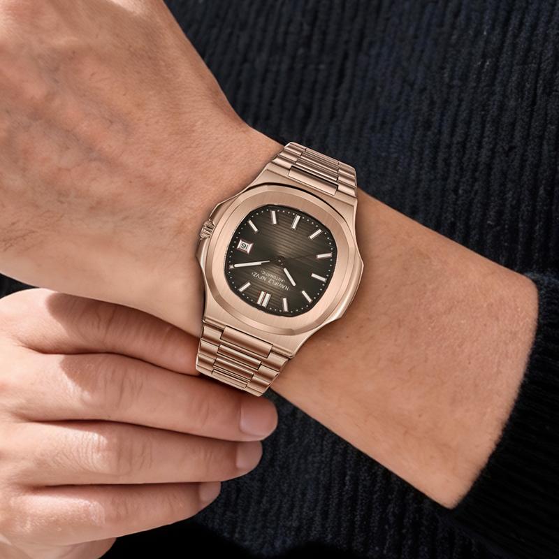 NAVIFLZ NFVZ High Quality Top Luxury Man Watch Sports Waterproof Luminous Date Men Wristwatch Square Dial Automatic Mechanical