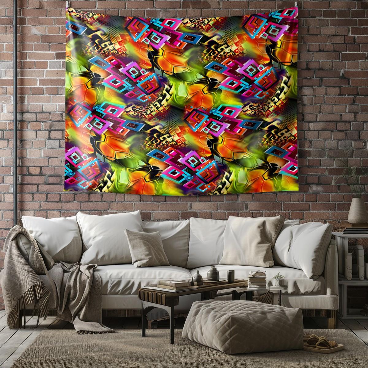 1 Pcs Boho Paisley Printed Tapestry, Vintage Ethnic Style Wall Hanging, HD Digital Print Tapestries, Soft Durable & Lightweight, Ideal for Bedroom, Living Room, Dorm, Studio Decor, Trendy Bohemian Home Decor Tapestrys