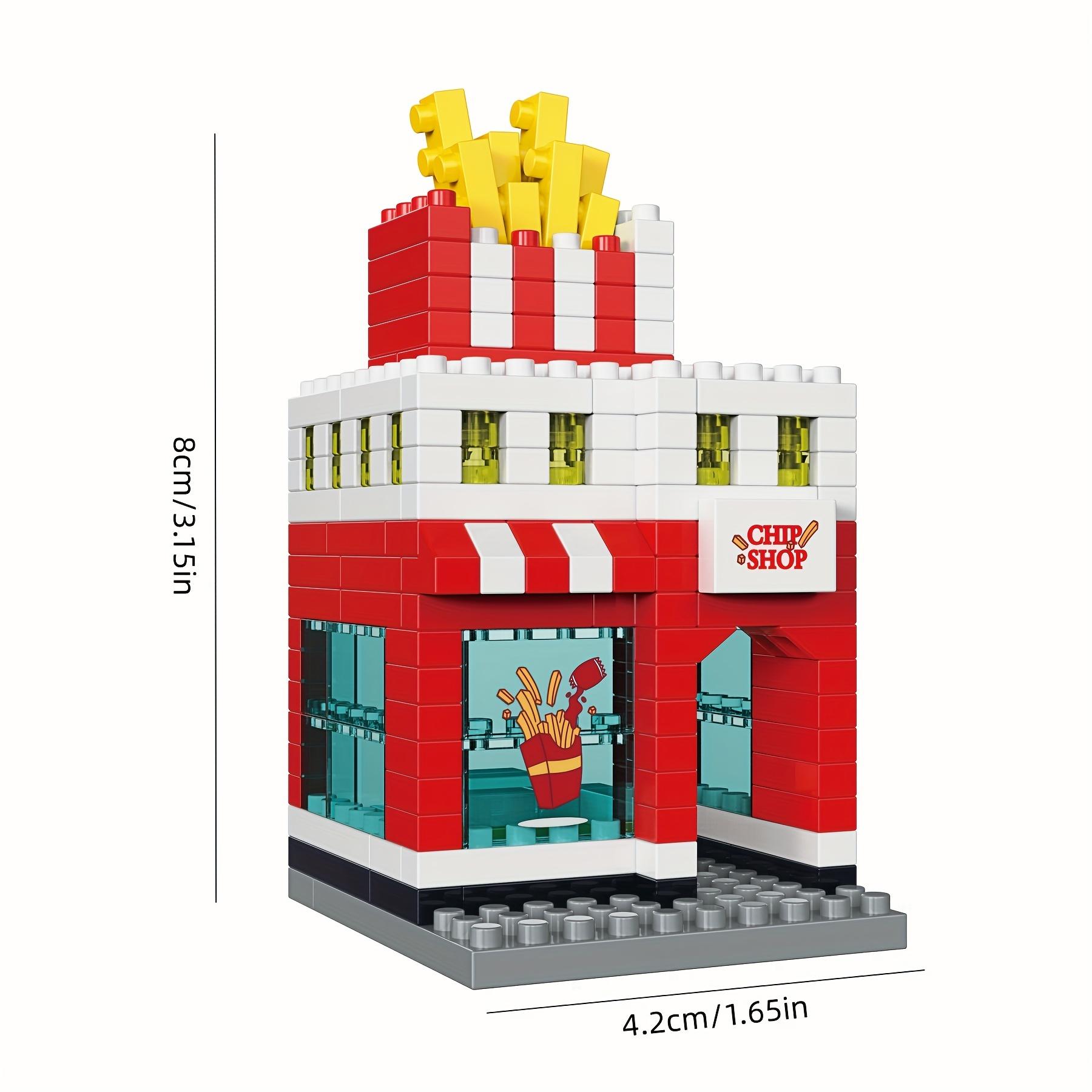 Mini City Street Scene Building Blocks, Micro Diamond Particles DIY 3D Puzzle Toy, Home Decor Gift for Birthday Christmas Halloween