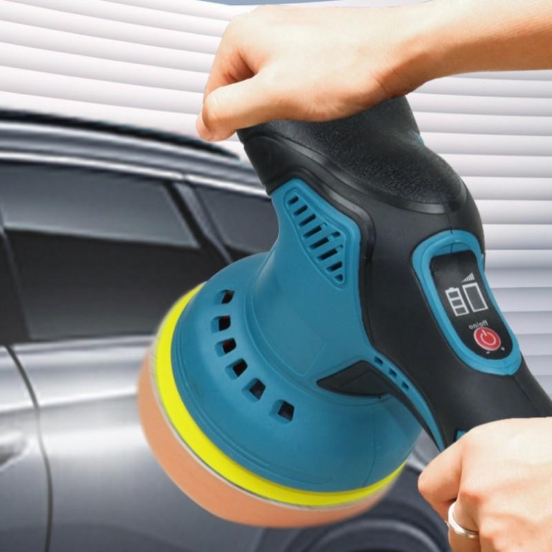 Lithium Battery Polish Wax Machine, Multi-Functional Handheld Car Beauty Floor Electric Polishing Machine, Wireless Polishing Tool