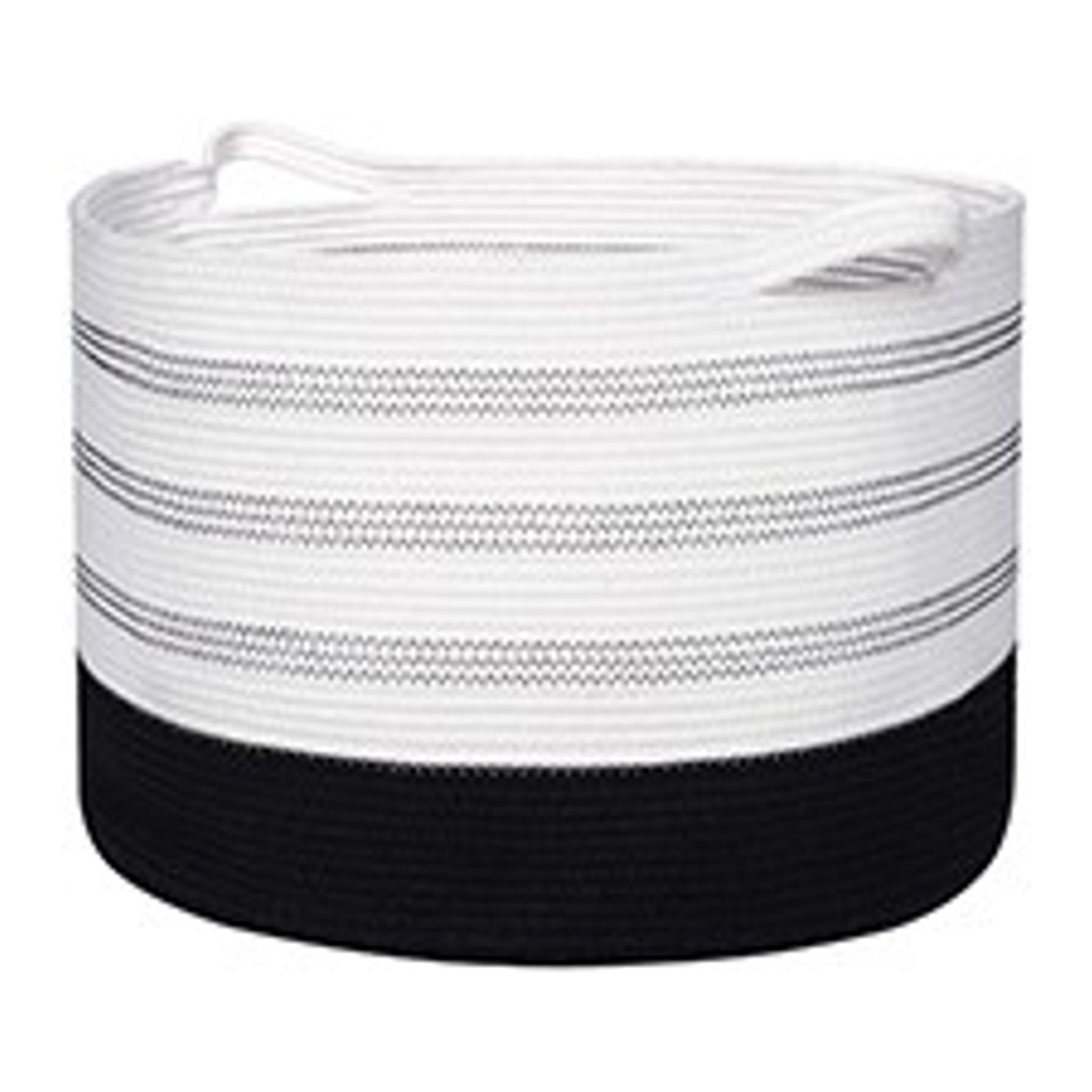 Extra Large Cotton Rope Basket 22" x 14" - Toy Basket for Kids -Blanket Basket for Living Room - Woven Baskets for Storage
