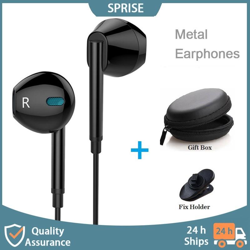 Sprise M15 Wired Earphones, 3.5mm Earbuds with Mic, 6D Surround Bass, HiFi Sound Quality, Gaming & Sports Headphones
