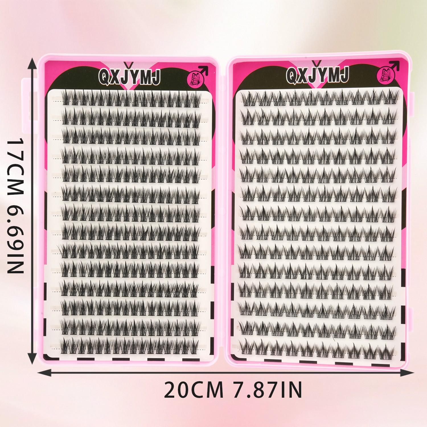 364 Pieces Single Piece False Eyelashes, Cluster False Lashes, DIY Eyelash Extension Kit, Individual False Eyelashes, Fake Eyelashes