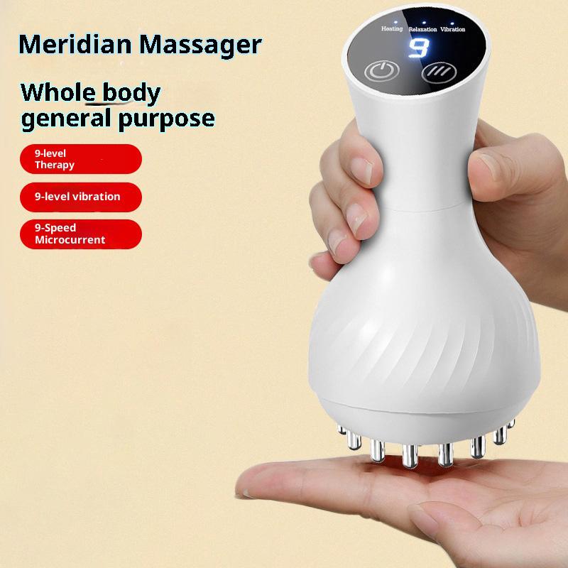 Electric Full-Body Smart Acupuncture Massage Comb, 9-Level High-Frequency  Vibration with Comfortable Round Head, Portable Pain-Relief Therapy Massager  and Gift Idea