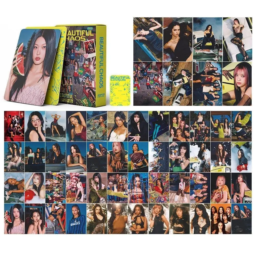 55PCS Kpop Hot Idol KATSEYE New Album "PINKY UP" HD Lomo Card MANON SOPHIA DANIELA LARA MEGAN YOONCHAE Photocards Fans Gifts