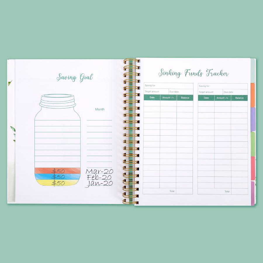 SOLIGT 8.5 x 11 inches Large Budget Planner and Monthly Bill Organizer – Premium Hardcover Budget Book with 12 Pockets for Savings, Debt, Expense Tracking – Budget Tracker with Stickers Financial Journal