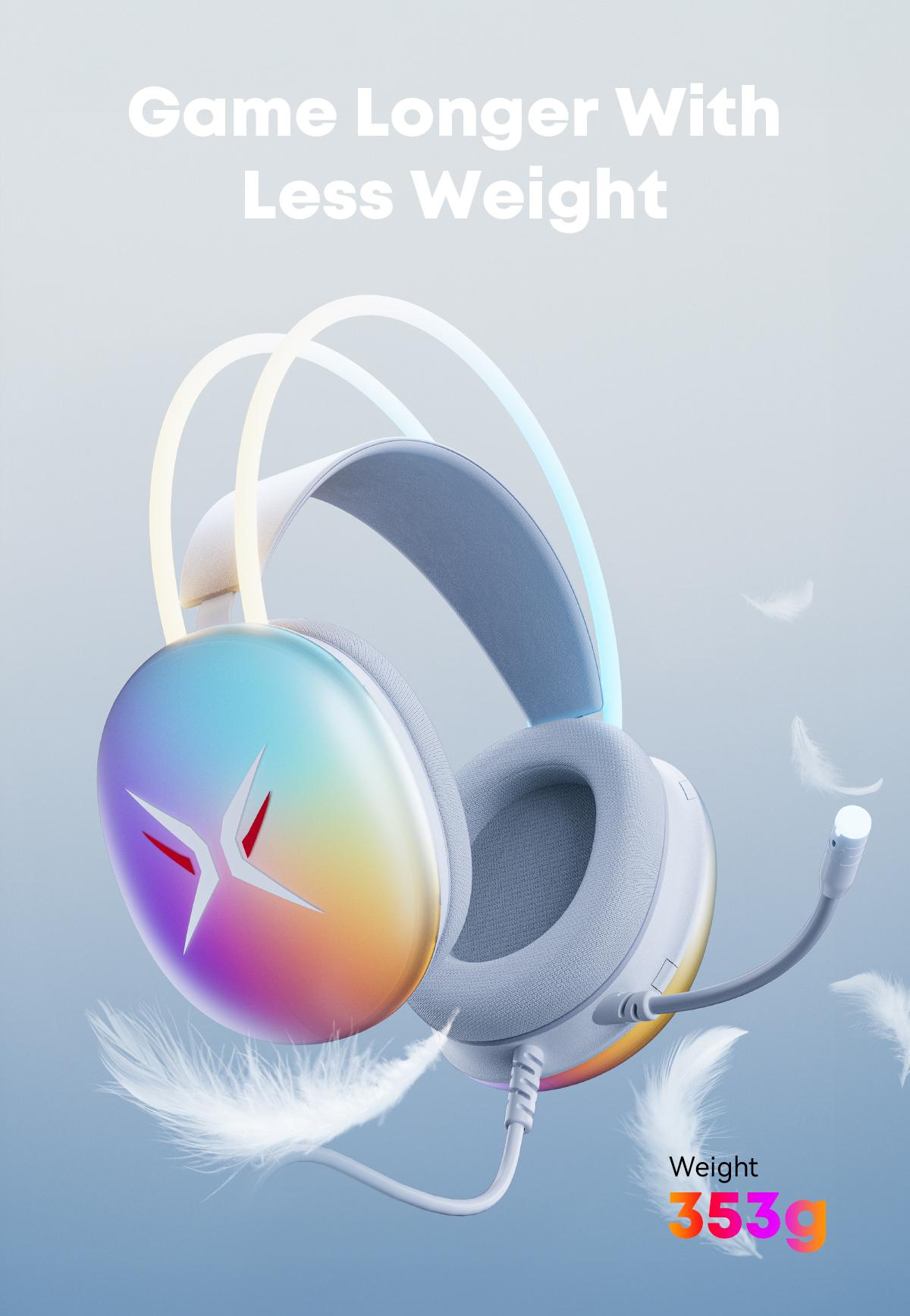 [New Upgrade] TAGRY TRONICX G5 Wired Gaming Headset with 50mm Driver, ENC Microphone, USB Headset with 7.1 Surround Sound, Control Box for PS5/Switch in Dock Mode (Not Compatible with Xbox or Controller)