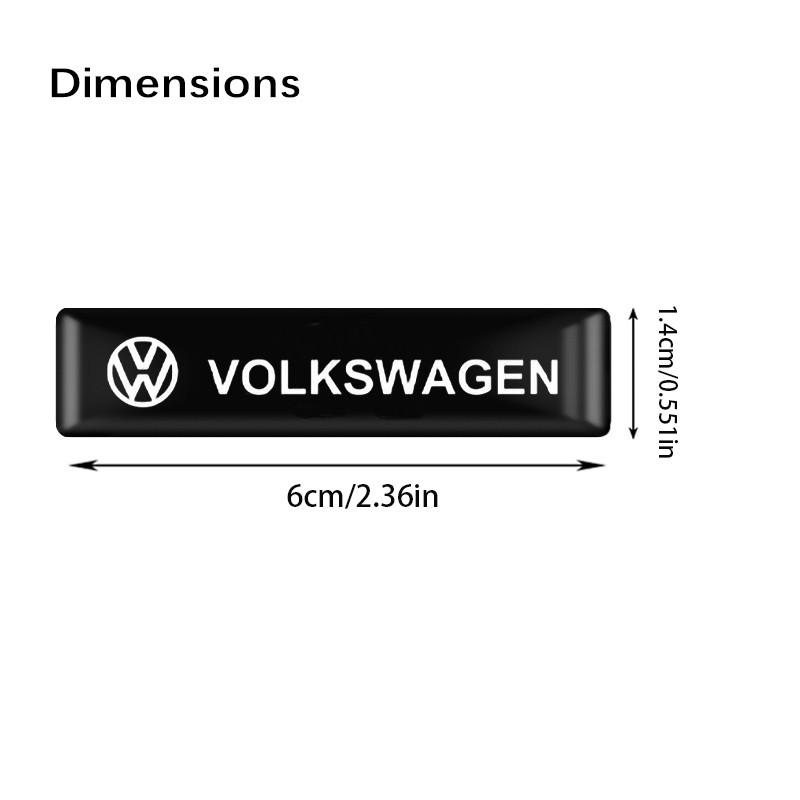 Volkswagen 10Pcs Long/Short Car Styling 3D Epoxy Car Stickers Emblem Badge Decoration Decals For Volkswagen VW GTI Polo Golf 4 5 6 7 Passat B6 B7 Scirocco CC Tiguan Touran Touareg Taigo Jetta Auto Accessories