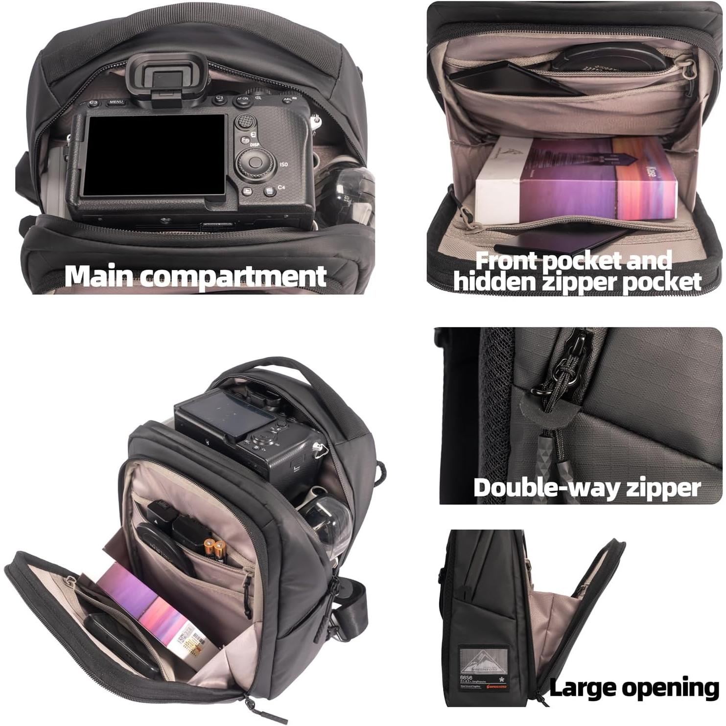 Camera Hardshell Case Crossbody Camera Sling Bag Small Photography Bag for Mirrorless and DSLR Cameras Camera Hardshell Case Crossbody Camera Sling Bag Small Photography Bag for Mirrorless and DSLR Cameras
